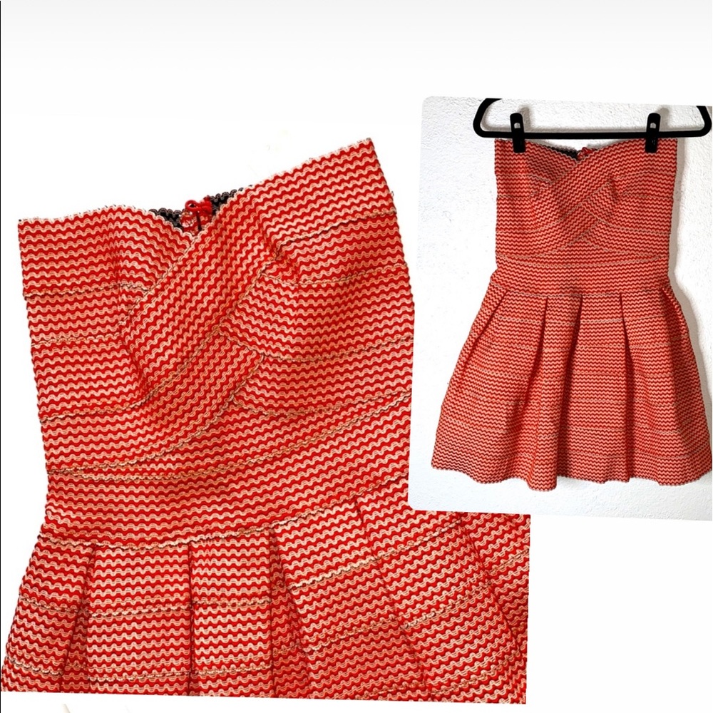 Super adorable Dress by L’ATISTE By Amy Orange Bustier Bubble NWT Size…